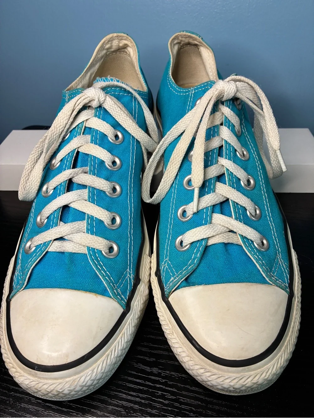 Converse Bright Teal Canvas Low-Top Sneakers